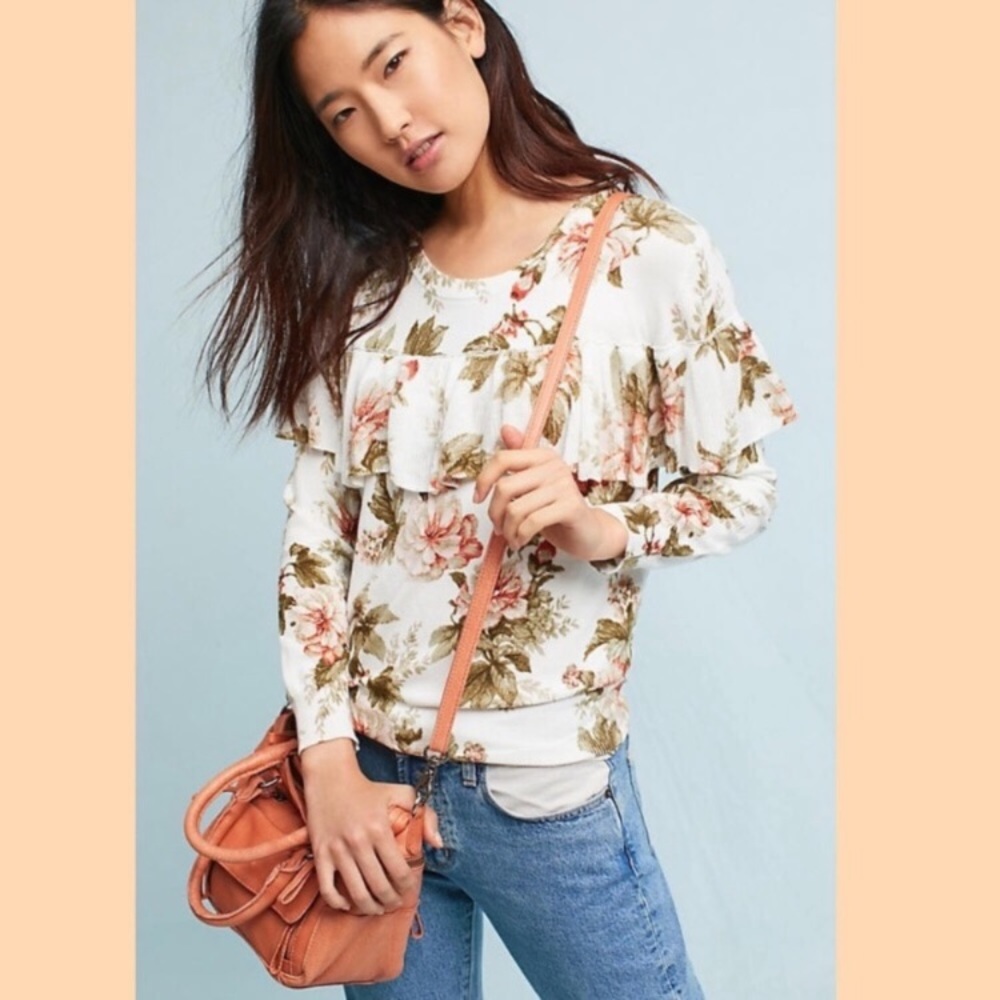 Floral print sweater